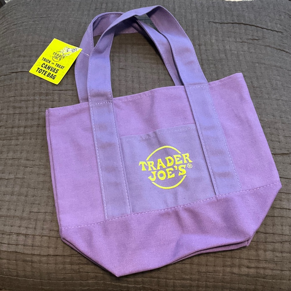 Trader Joe’s Purple Mini Canvas Tote Bag